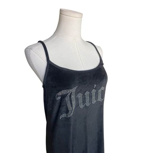 Juicy Couture Dress Size M Velvet Velour Bling Spell Out Mini Y2K 90s Plush - Picture 5 of 7